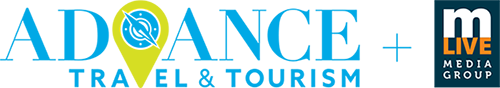 Advance Travel and Tourism and MLive Media Group logos